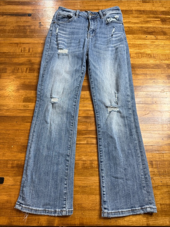 Risen Jeans Denim - Risen Jeans Women's Distressed Straight Leg Blue jeans - Size 3/26 (x1)